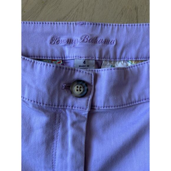Tommy Bahama Women's 4 Bermuda Shorts Cotton Tencel Pockets Beach Preppy 80s 90s - Picture 3 of 10